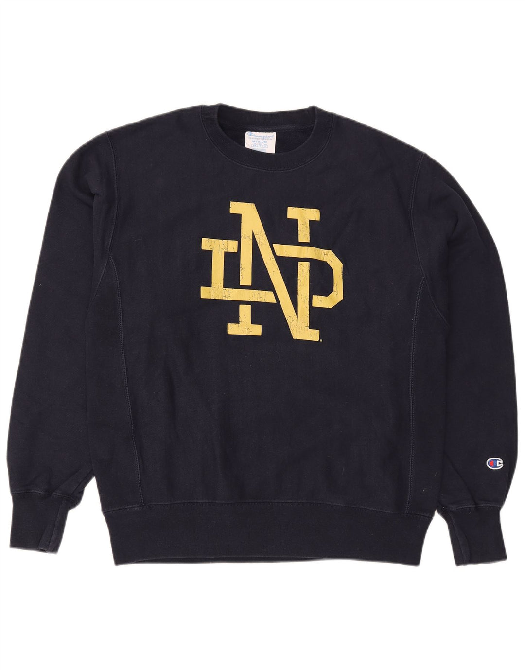 Felpa con grafica Champion Reverse Weave da uomo, media, blu navy