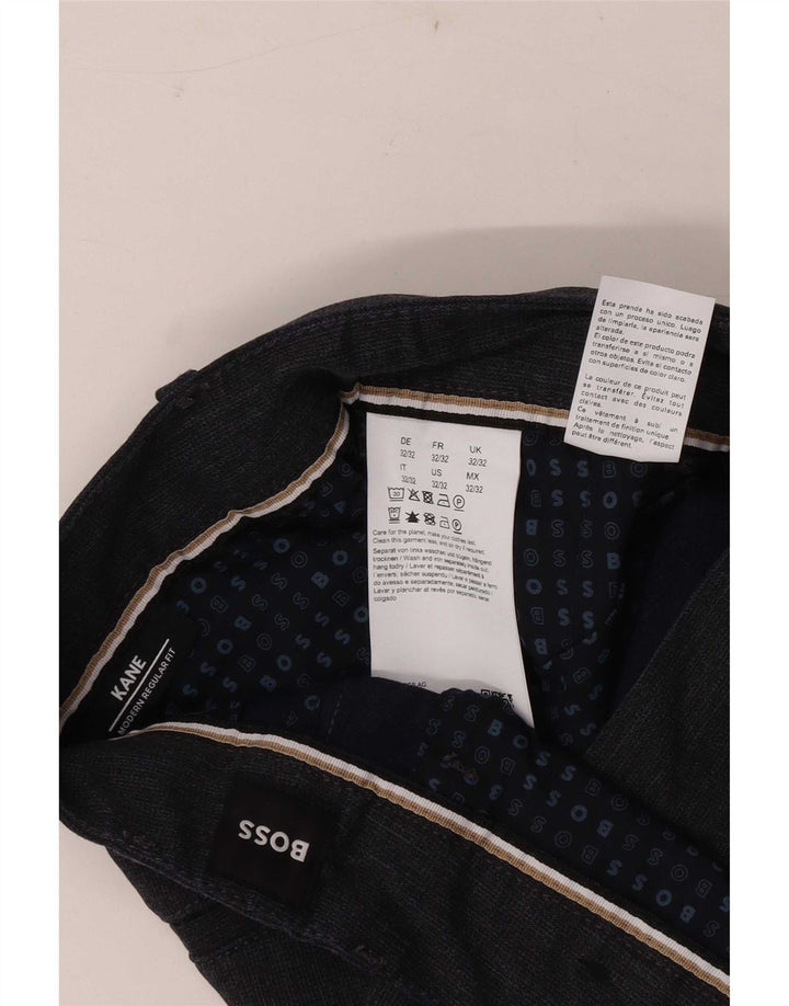 Pantaloni chino vestibilità regolare Kane da uomo Hugo Boss W30 L32 poliestere grigio
