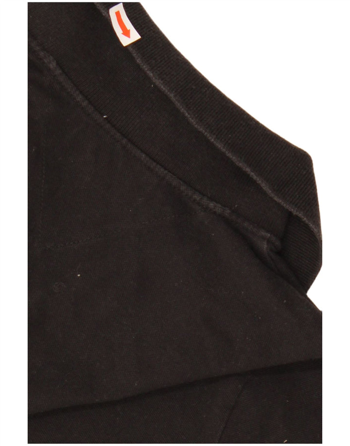 TOMMY HILFIGER Polo da donna UK 8 piccola in cotone nero