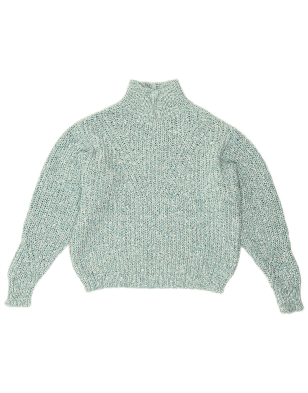 Maglione maglione a collo alto da donna Marks & Spencer UK 10 piccolo turchese