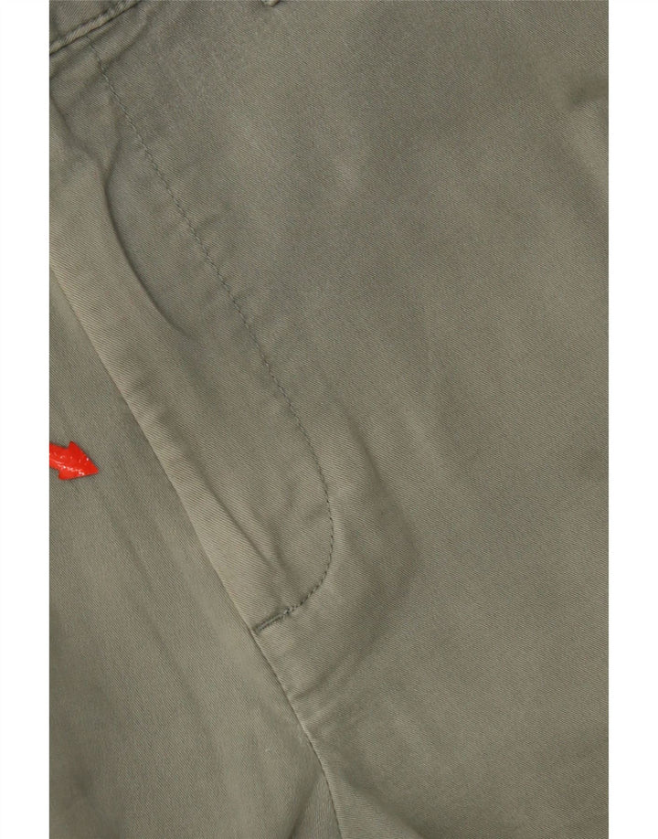 Pantaloni chino regolari da donna Marks & Spencer W34 L33 cotone verde