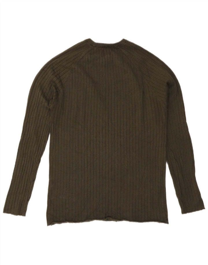 Maglione maglione girocollo da uomo Zara grande color kaki