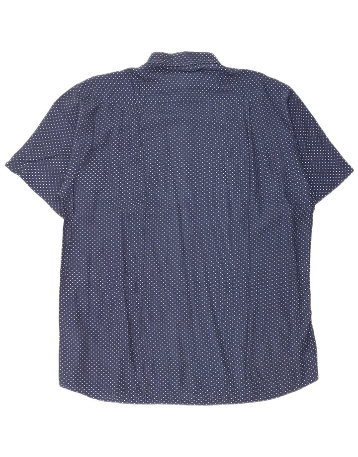 Camicia a maniche corte da fine settimana da uomo Cassera taglia 39 medio blu navy maculato