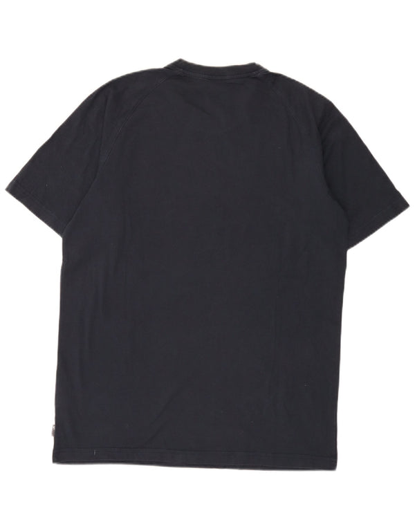 T-shirt grafica da uomo Adidas Top in cotone blu navy medio