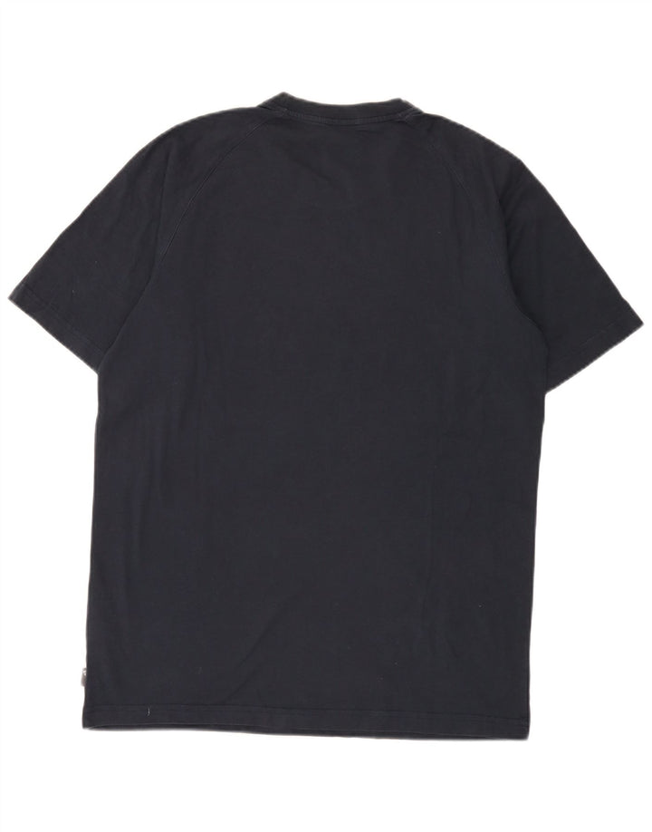 T-shirt grafica da uomo Adidas Top in cotone blu navy medio