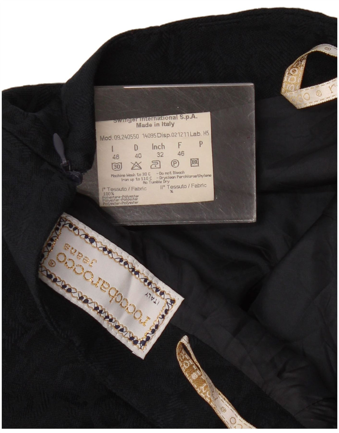 Gonna a trapezio con grafica da donna Roccobarocco IT 46 Large W30 Blu Navy