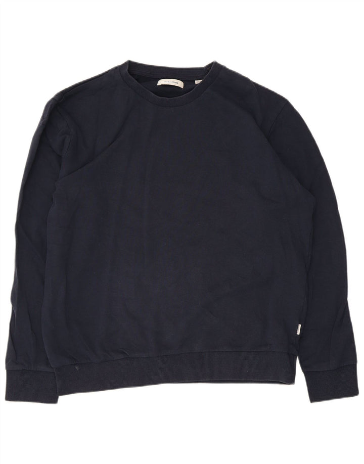 Jack & Jones Felpa da uomo Maglione XL Blu navy in cotone