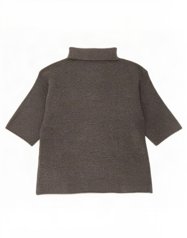 Top Zara Donna Manica 3/4 UK 14 Grigio Medio