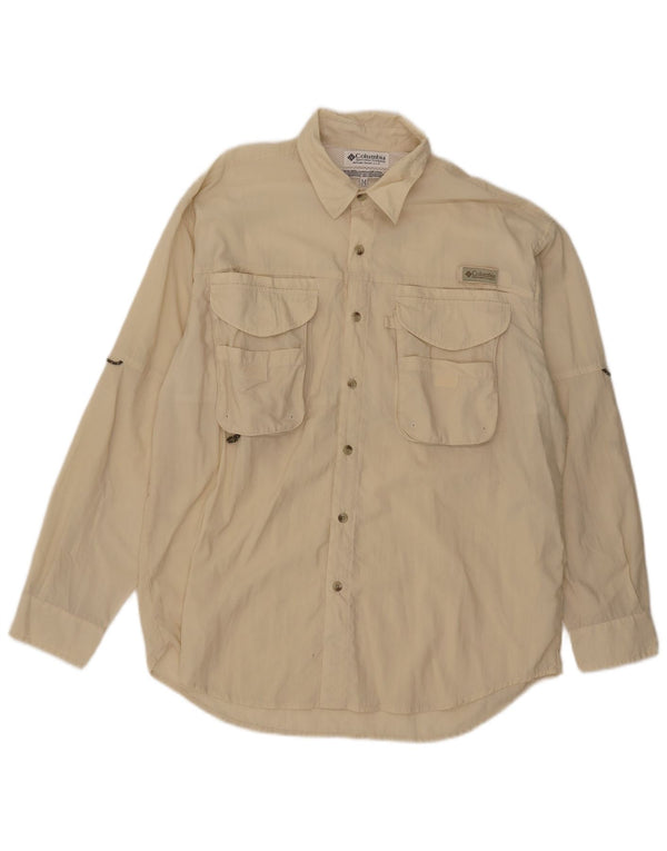 Camicia da uomo Columbia in nylon beige medio