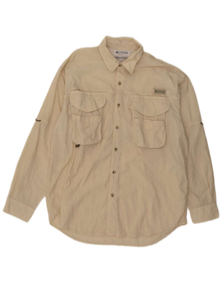 Camicia da uomo Columbia in nylon beige medio