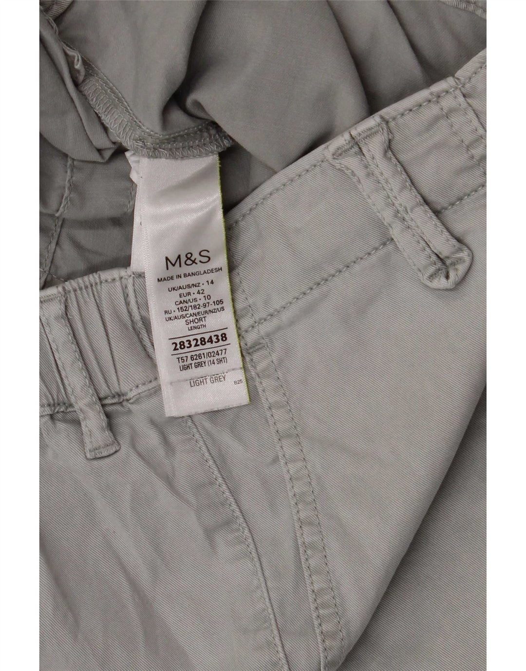 Pantaloni cargo corti Marks & Spencer da donna UK 14 medi W30 L25 grigi
