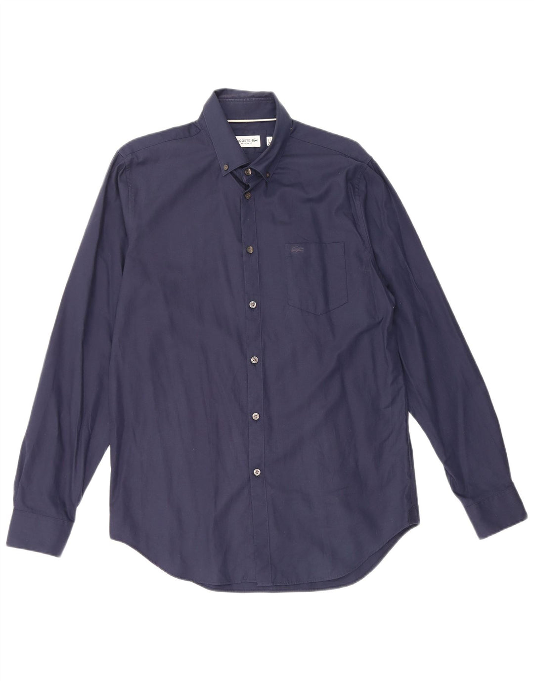 Camicia Lacoste da uomo vestibilità regolare taglia 40 15 1/2 cotone medio blu navy