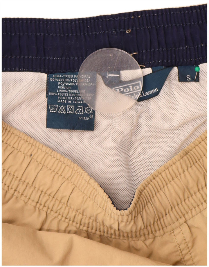 Pantaloncini da bagno da uomo Polo Ralph Lauren piccoli in nylon beige