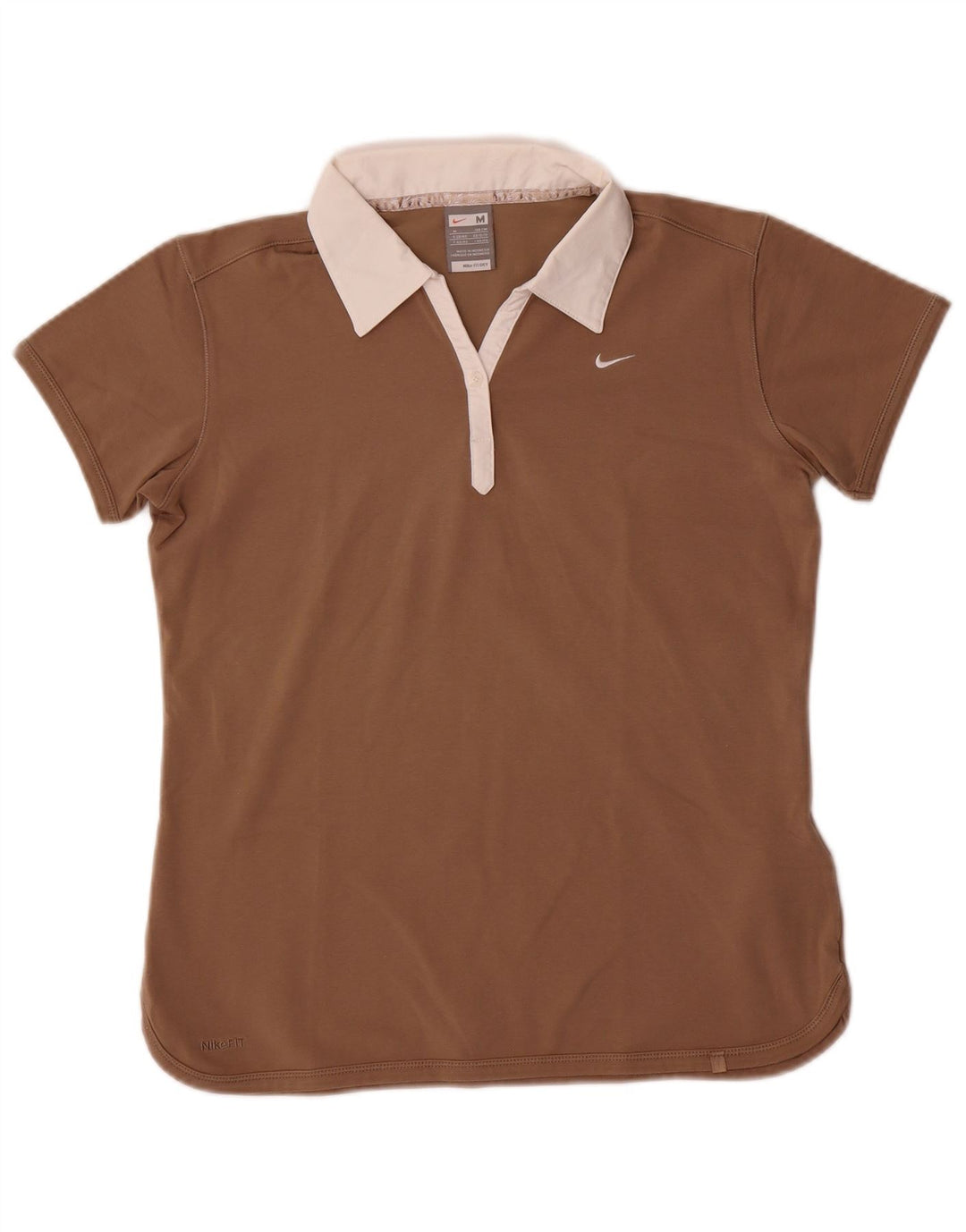 Polo Nike da donna UK 10/12 cotone marrone medio