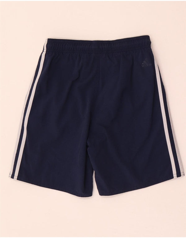 Pantaloncini sportivi grafici Adidas da ragazzo 11-12 anni in nylon blu navy
