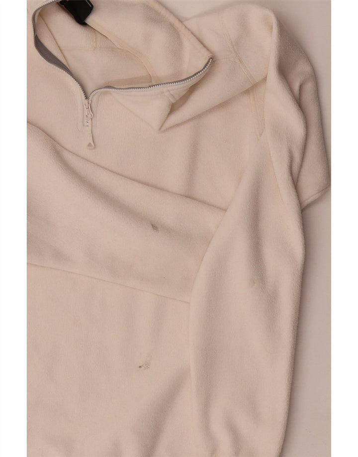 Maglione in pile da uomo The North Face con zip e collo in poliestere bianco medio
