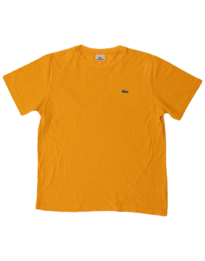 T-shirt da uomo Lacoste taglia 4, cotone giallo medio