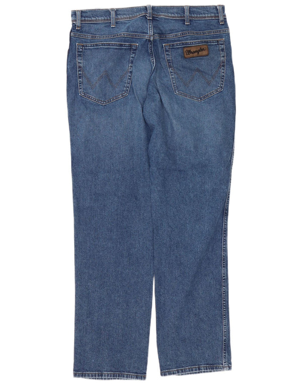 Jeans dritti da uomo Wrangler Texas W36 L32 cotone blu