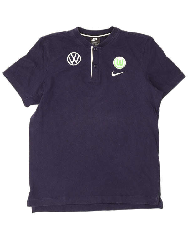 T-shirt grafica da uomo Nike Top XL in cotone blu navy