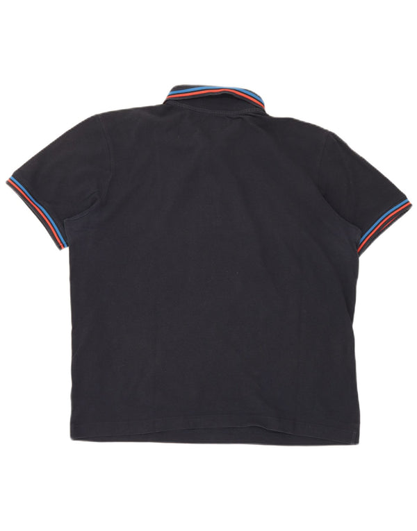 Polo KAPPA da uomo grande in cotone blu navy