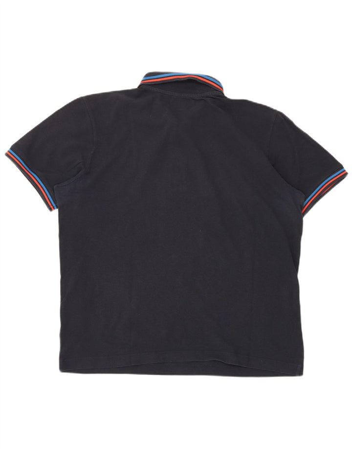 Polo KAPPA da uomo grande in cotone blu navy