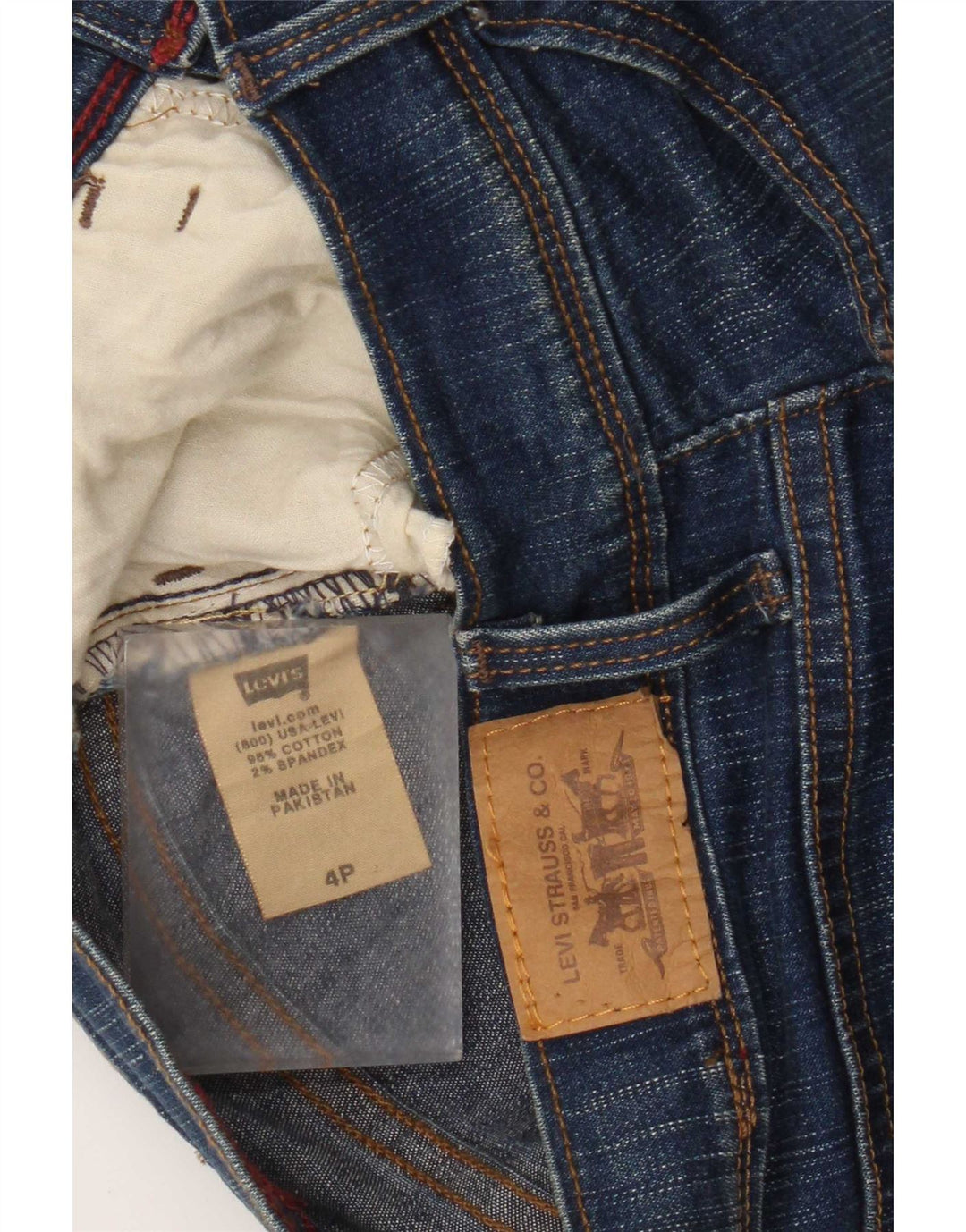 Levi's Donna 512 Capri Jeans US 4 Small W28 L18 Blu Navy