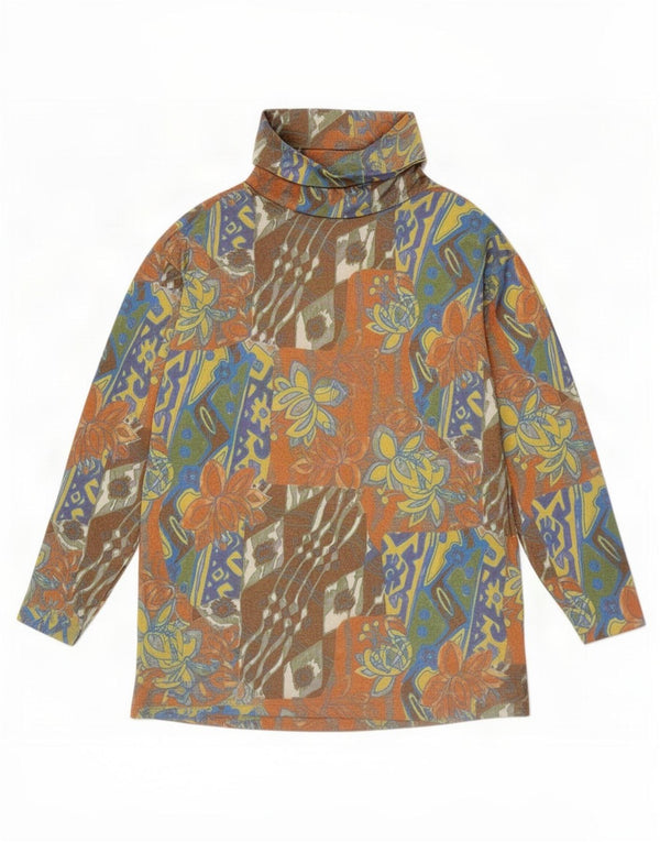 Colour Ville Womens Top Long Sleeve UK 14 Medium Multicoloured Floral