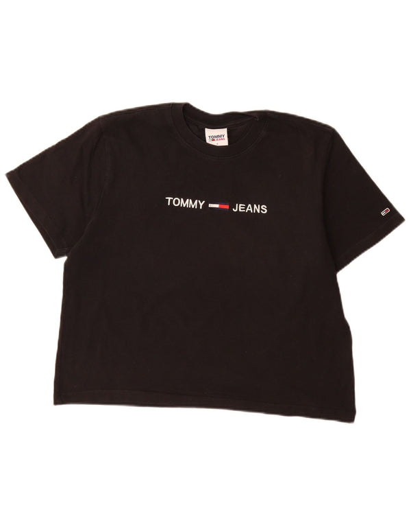 T-shirt grafica da donna Tommy Hilfiger Top UK 10 piccola nera