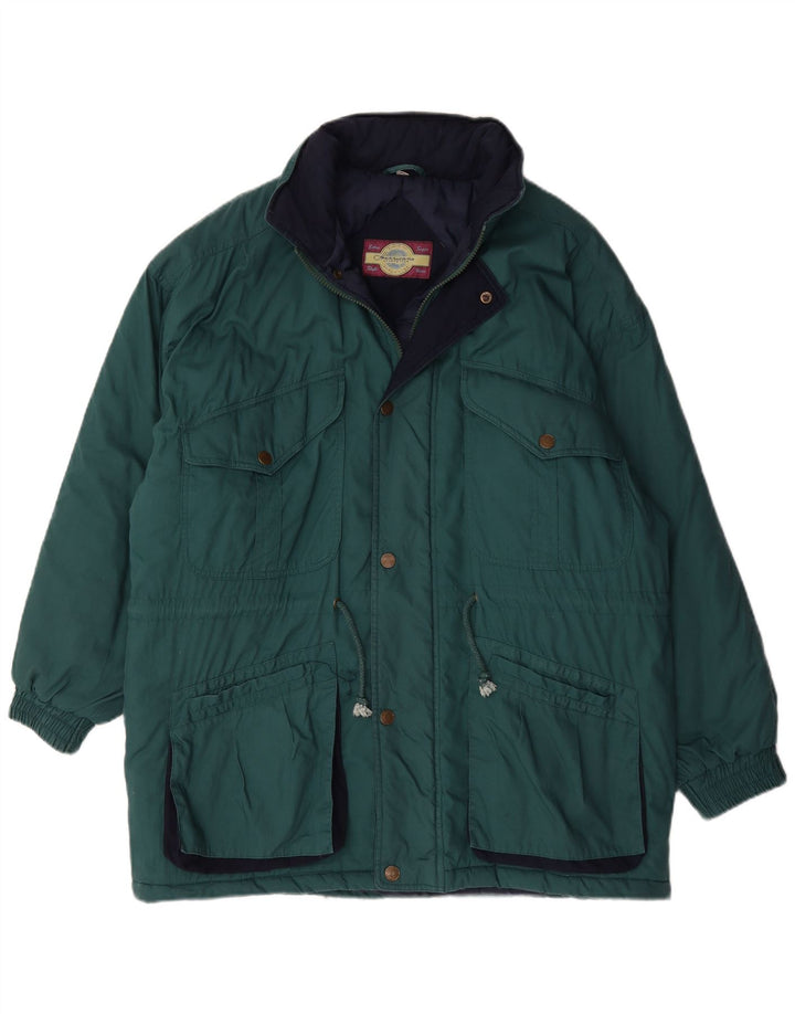 Giacca imbottita ampia da uomo Hurricane UK 38 Cotone verde medio