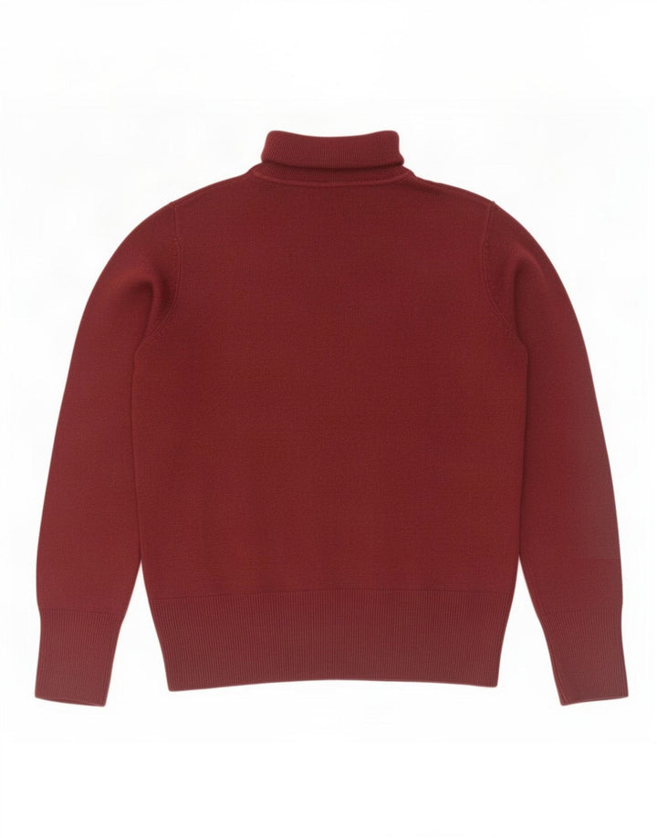 Maglione maglione a collo alto da donna Marks & Spencer UK 12 Borgogna medio