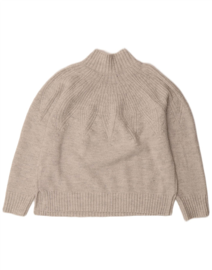 Maglione maglione a collo alto da donna Marks & Spencer UK 16 grande bianco sporco