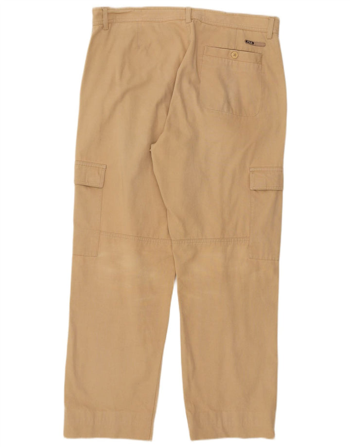 Pantaloni cargo dritti da uomo Fila W38 L29 in cotone beige