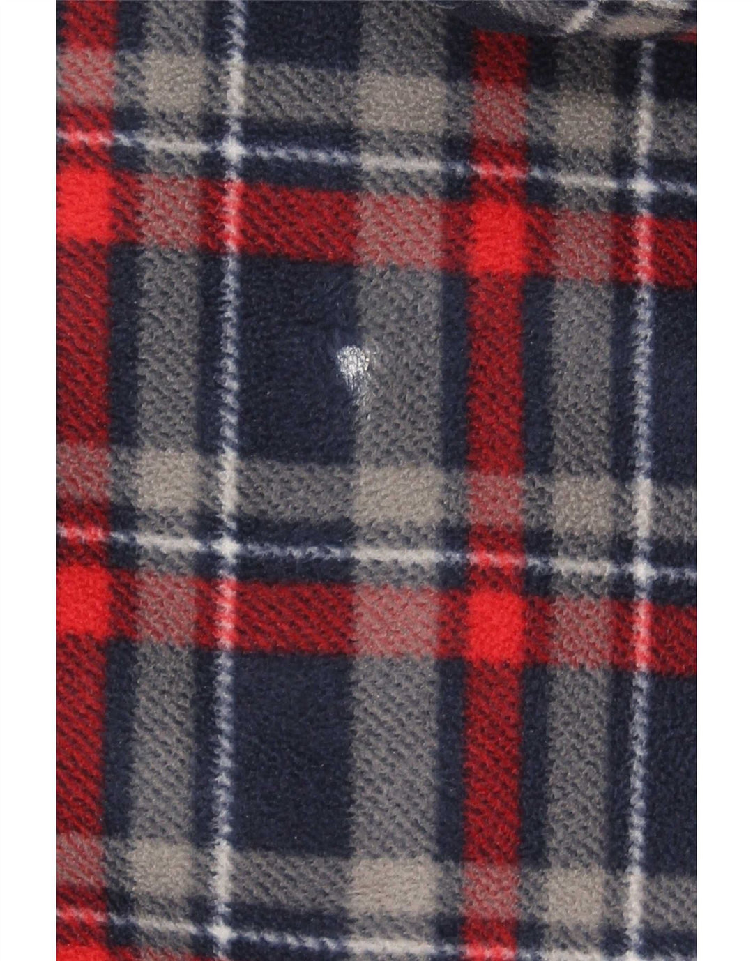 Giacca in pile con cappuccio da uomo Toptex UK 54/56 grande quadretto multicolore