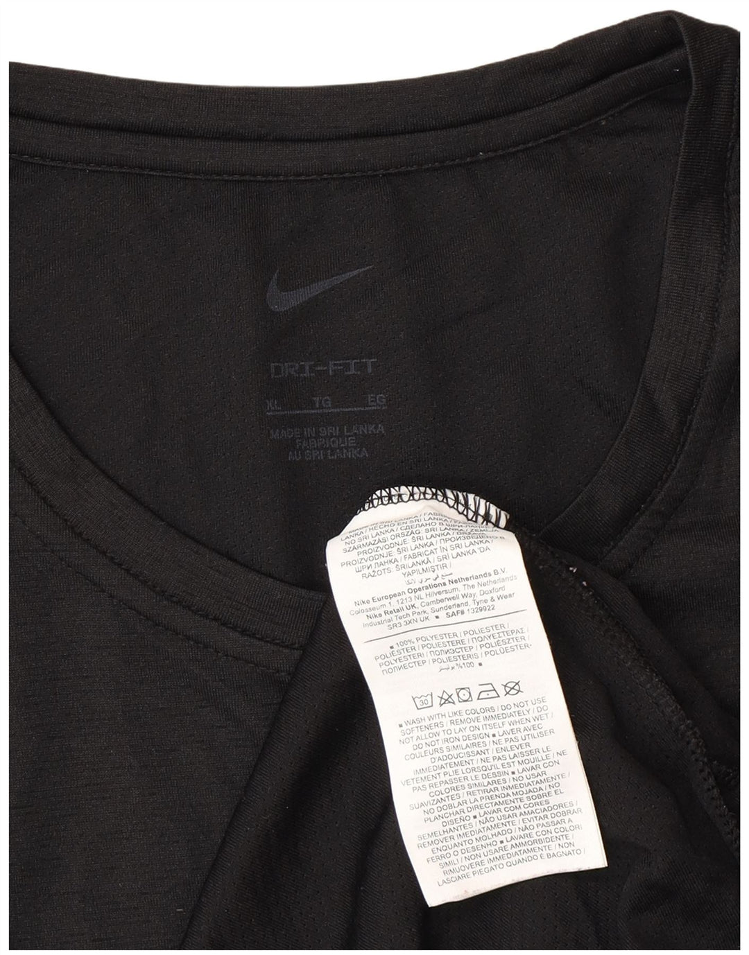 T-shirt NIKE da uomo Dri Fit Top XL poliestere nero