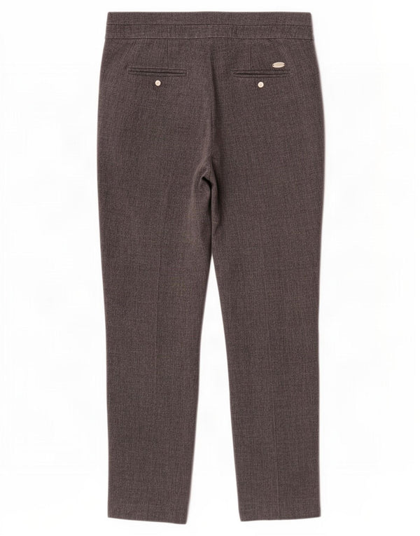Pantaloni casual a vita alta da donna Marks & Spencer UK 14 Large W32 L27 Grigio
