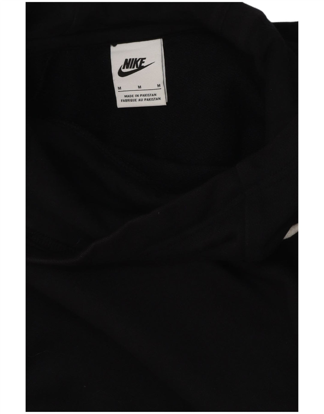 Felpa con cappuccio da uomo Nike, cotone medio nero