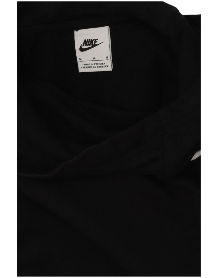 Felpa con cappuccio da uomo Nike, cotone medio nero