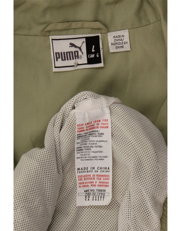 Giacca da ginnastica da uomo Puma Large in poliestere kaki