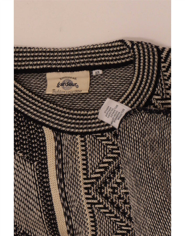 Maglione girocollo da uomo GARDEUR IT 48 Cotone geometrico grigio medio