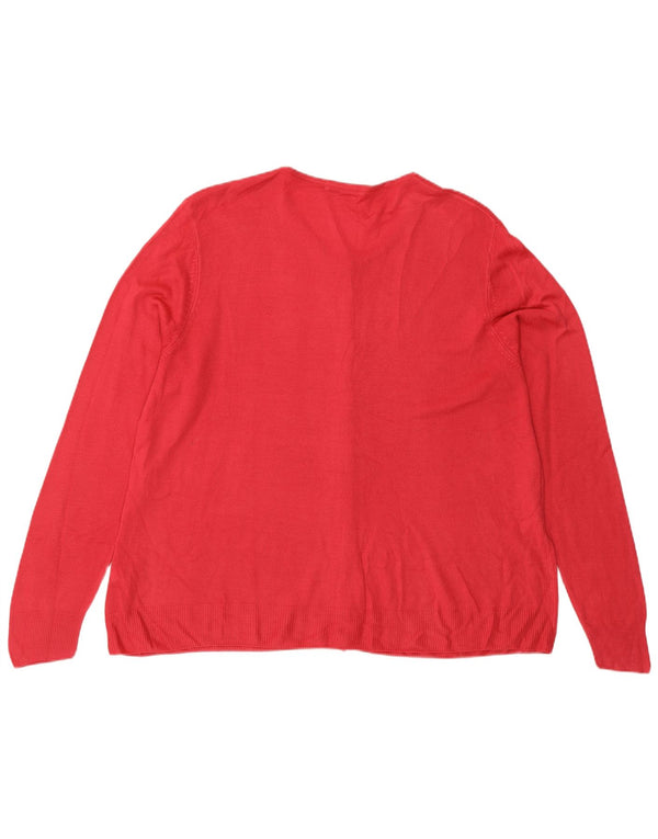 Maglione cardigan da donna Marks & Spencer UK 22 3XL Rosa