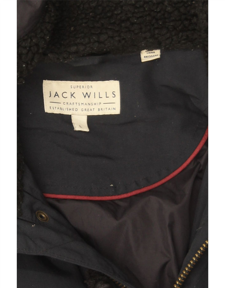 Giacca Parka con cappuccio da uomo Jack Wills UK 40 Large Blu Navy