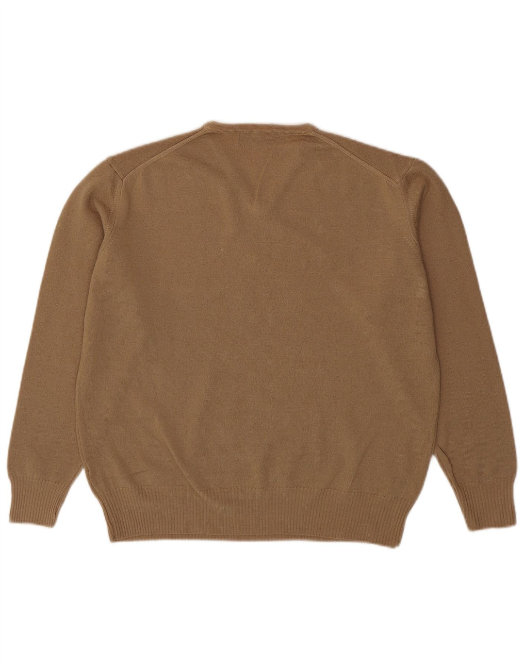 Maglione Zara da uomo con scollo a V XL in lana marrone