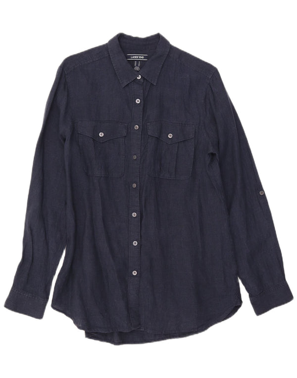 Camicia da donna Lands End UK 14 Large Blu Navy