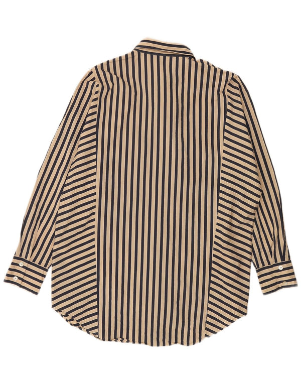 Abito chemisier oversize da donna Massimo Dutti UK 10 Piccolo cotone a righe beige