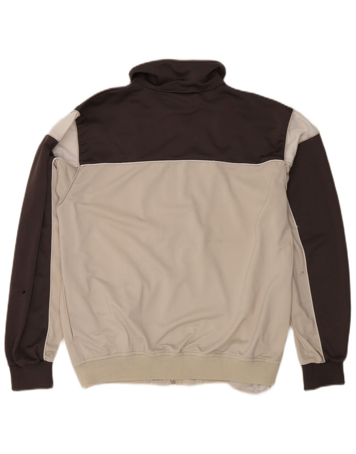 Giacca da tuta da uomo Kappa Small in poliestere color block bianco sporco