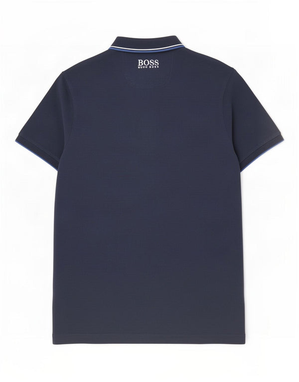 Polo Hugo Boss da uomo vestibilità regolare, taglia grande, in cotone blu navy