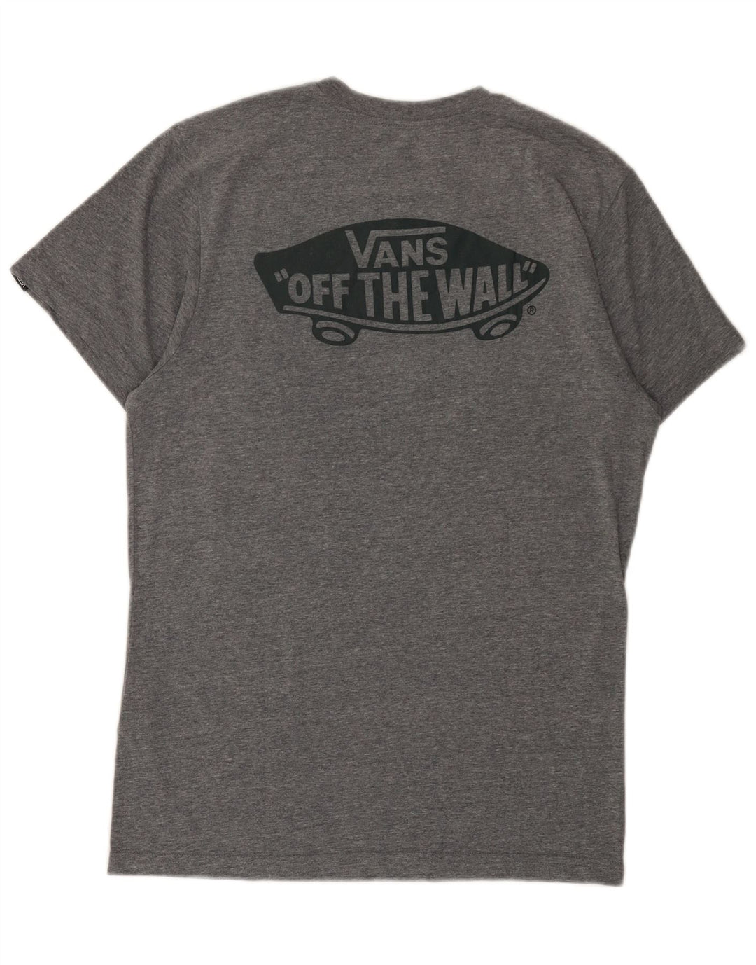 T-shirt grafica personalizzata da uomo di Vans, top in cotone chiazzato grigio medio