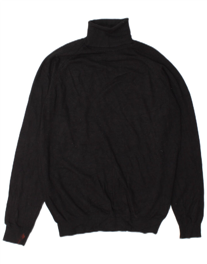 Maglione maglione collo alto da donna Zara UK 10 piccolo nero
