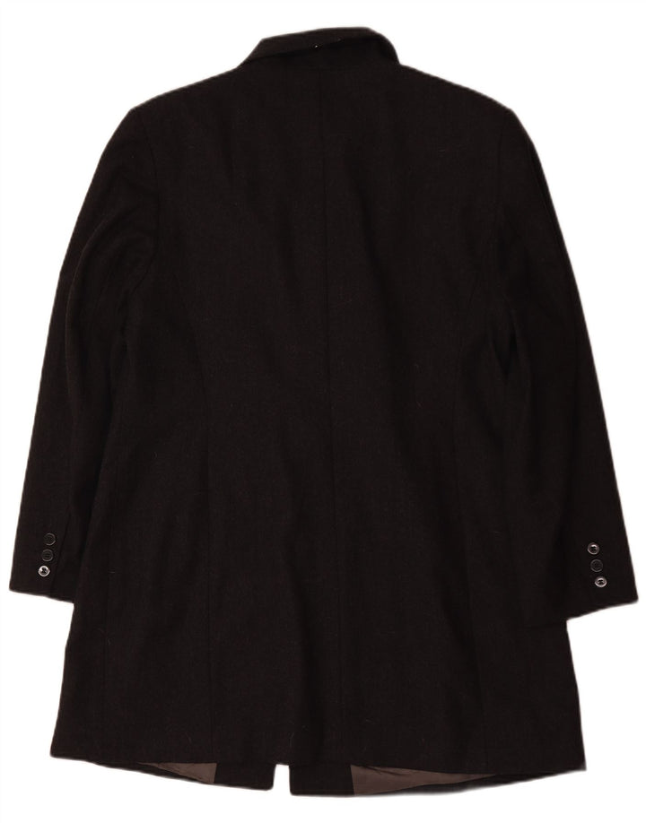 Giacca blazer a 5 bottoni da donna Marks & Spencer UK 18 XL lana grigia