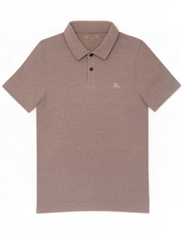 Polo Uomo Burberry Cotone Grigio Medio